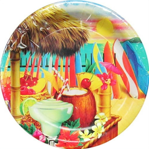 Luau Sunset Small Paper Plates (8ct)