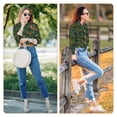 thumbnail image 7 of KLL Scraper Print Women's Long Sleeve Pajamas with Pants Sleepwear Loungewear 2 Set-Large, 7 of 7