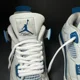 thumbnail image 5 of Ni - ke Size 13 - Ni - ke Air Jordan 4 Retro Military Blue 2024 Men's Shoes - FV5029 141, 5 of 5