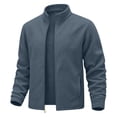 thumbnail image 3 of ClodeEU Men’s Full Zip Jacket with Long Sleeve, Midweight Stand Collar Outerwear Jackets Coats,Big and Tall ,Size S-3XL, 3 of 8