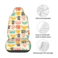 thumbnail image 5 of Balery Vintage Cup Pattern Car Seat Cover - Soft & Breathable Front Premium Covers with Non-Slip Protector Fits Most Automotive, Vans, SUVs, Trucks - 1 Unit, 5 of 5