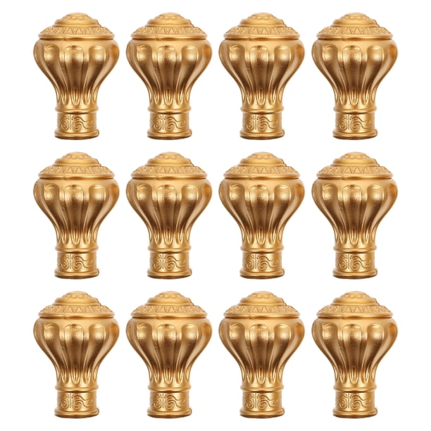 12 unids Roman Rod Fin CHIC CHIC CORTINA ACCESORIO CABEZA DE RADE DE CORTINA