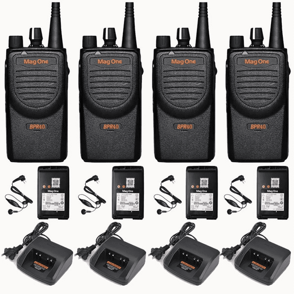 Motorola BPR40 Long Range Communication Mobile Radio UHF 16 Channel 5 Watts DMR Digital Portable 2 Way Radio 4 Pcs