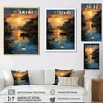 thumbnail image 4 of Designart "Golden Water Passage Dusk " Cityscapes Floater Framed Wall Decor, 4 of 7