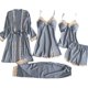 thumbnail image 5 of Pijamas de mujer tirantes para dormir sueltos y cómodos encaje algunas piezas de ropa de casa ropa interior camisón, 5 of 5