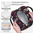 thumbnail image 3 of Disketp Roses Skulls Bolsa Térmica para Almuerzo, Lonchera con Abertura Amplia y Gran Capacidad, Organizador Reutilizable para Mujeres, Hombres y Adultos, 3 of 6
