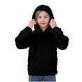 thumbnail image 2 of VKOYWKM Girls Fuzzy Fleece Pullover Warm Winter Hoodies Sweatshirt Casual Long Sleeve Loose Kids Sherpa Hoodie with Pocket, 2 of 6