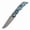 Blue, variant on Kansept SIF Folding Knife 3.76''Satin CPM S35VN,Titanium Handle with Dimples and Orange Peel Finish,AP Knives Design,K1100V1