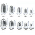 thumbnail image 3 of Lierteer 250pcs 304 Stainless Cone Point Grub Screws Hex Socket Set Screw Kit M3 M5-M8, 3 of 9