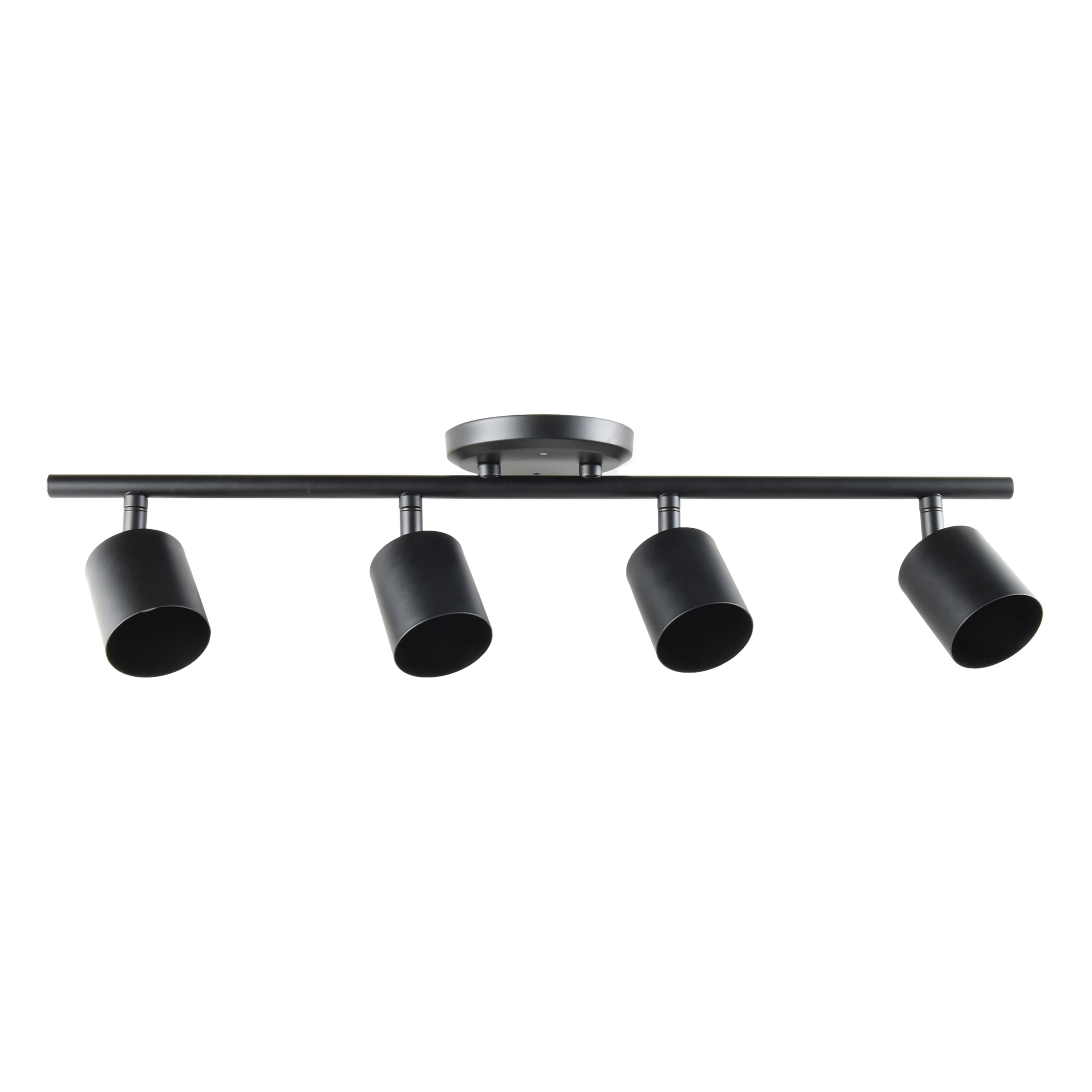 Mainstays 26" Contemporary 4-Light Black Round Back Linear Track Lighting Set