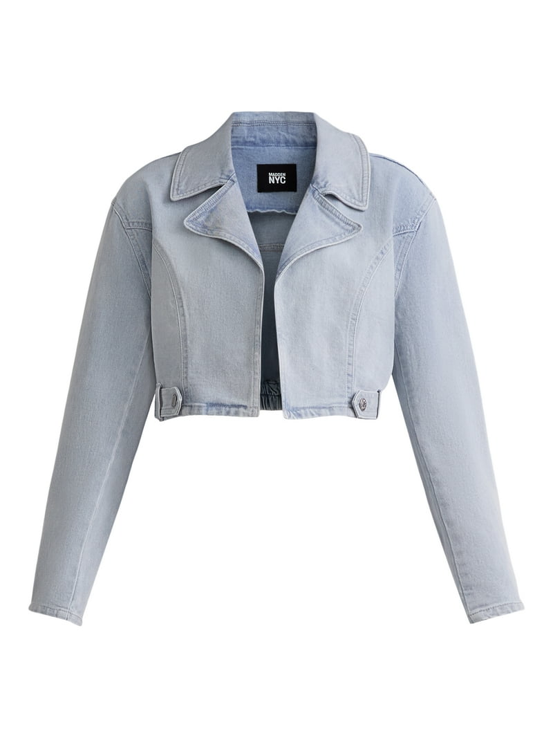 ジャケット・アウター No mass prod Cropped Moto denim jacket