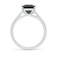 thumbnail image 2 of ANGARA Natural 2.4 ct Enhanced Black Diamond Solitaire Engagement Ring in 14K White Gold for Women (Size-7mm) | April Birthstone, Anniversary, Jewelry Gift for Women | Enhanced Black Diamond Ring, 2 of 10