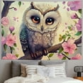 thumbnail image 2 of Orinice Owl Branch Flowers Tapestry Wall Hanging Unique Style Graphic Art Decor Living Room Bedroom Apartment Farmhouse Dorm 50x40inch, 2 of 6