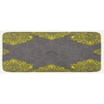 thumbnail image 1 of Grey and Yellow Kitchen Mat, Traditional Victorian Style Abstract Backdrop Floral Frame Image, Plush Decorative Kitchen Mat with Non Slip Backing, 47" X 19", Grey Yellow, by Ambesonne, 1 of 1