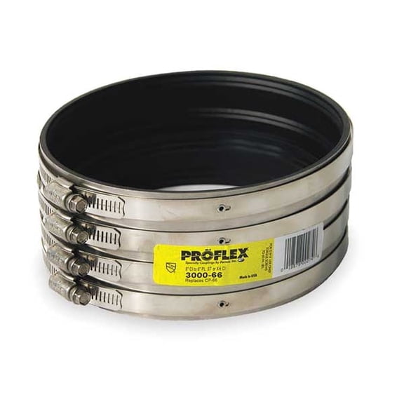 Fernco Shielded Coupling,Pipe Size 6" 3000-66