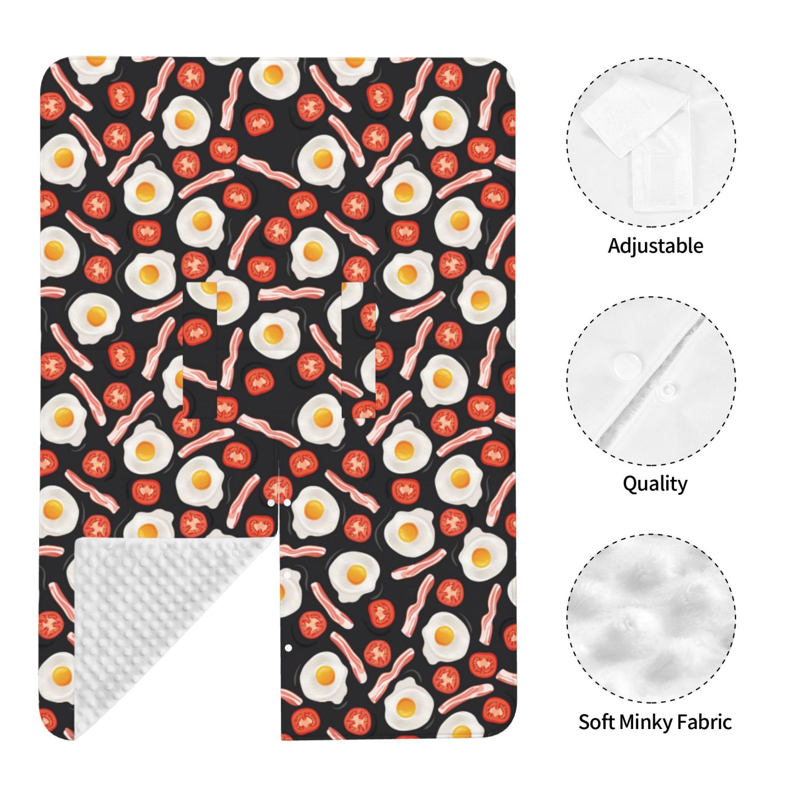 Car Seat Cover Baby - Tomato Bacon Omelette Breathable Infant Car Seat Cover for Baby Carseat, Lightweight Comfort Baby Essentials Must Haves Newborn Stuff for Girl Boy