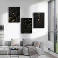 thumbnail image 4 of Hieng Black Moody Floral Canvas Wall Art Dark Wildflower Wall Decor Modern Minimalist Botanical Pictures Prints Large paintings for living room bedroom office Unframed, 4 of 6