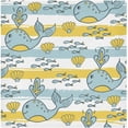 thumbnail image 2 of Coolnut Whale Cloth Napkins Set of 1, Reusable Washable Polyester Dinner Table Napkins for Family, Weddings, Parties, Home Decor, 20 x 20 Inch Washcloth Gift, 2 of 7