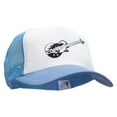 thumbnail image 5 of Electric Guitar Embroidered Music Patched Cotton Trucker Cap - Sky Blue OSFM, 5 of 5