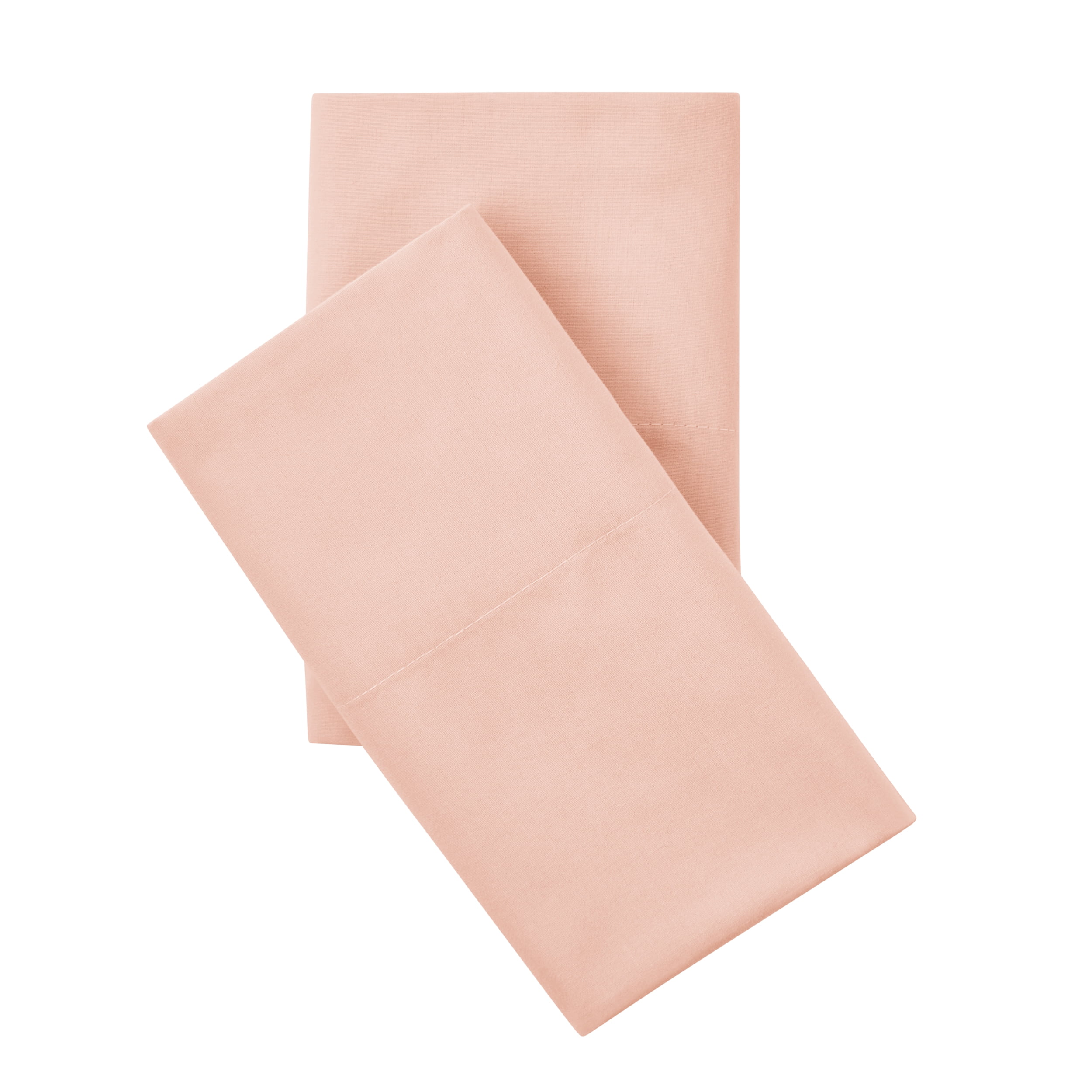 Mainstays 2-Piece 300 Thread Count Pink Blush Cotton Blend Percale Pillowcase Set, King