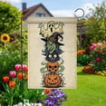 thumbnail image 2 of TiniDecor Stacked Halloween Characters Garden Flag – 28”x40” Ghost Witch Pumpkin Fall Yard Decor, 2 of 5