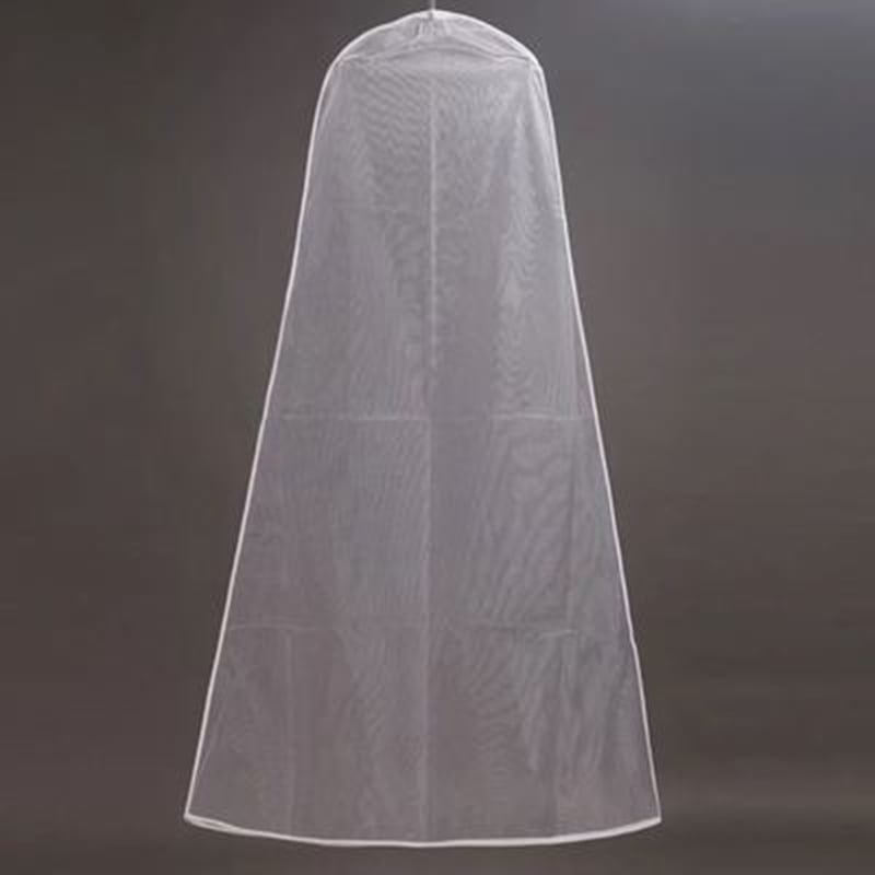 White Veil Wedding Gown Dress Garment Storage Bag Cover Long Dress Protector 