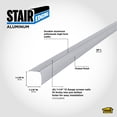 thumbnail image 3 of M-D Building Products 78022 1-1/8 In. X 1-1/8 In. X 36 In. Silver Aluminum Stair Edging w/ Screw Nails, 3 of 10
