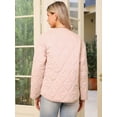 thumbnail image 3 of DARING DIVA Women's Puffer Lightweight Casual Jacket XS Gray Pink, 3 of 6