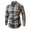 Dark Blue, variant on Njagoc3 Cotton Button down Shirts for Men Long Sleeve T Shirts Classic Business Casual Shirts Fall Plaid Shirts with Pocket