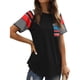 thumbnail image 1 of Sonducket Top con dobladillo en la parte delantera a rayas para mujer Prendas para la parte del cuerpo negro METRO, 1 of 4