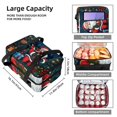 thumbnail image 3 of Santa Claus Double Layered Insulated Lunch Bag with Refrigerated Compartment, Large Capacity Handheld Meal Bag for Men and Women - 7.1x11.4x16.1 inches, 3 of 6