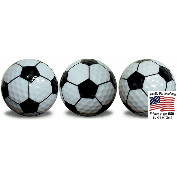 Soccer Ball Golf Balls 3 Pack by GBM Golf