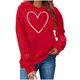 thumbnail image 2 of Xuyuer Valentines Hoodie for Women Funny Valentine Love Heart Graphic Long Sleeve Hoodies Pullover Tops Sweatshirt Long Sleeved Hooded Sweatshirt, 2 of 9
