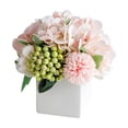 thumbnail image 1 of Florero artificiales Seda Arreglos florales Decoración Rosa Zulema Florero de flores falsas, 1 of 8