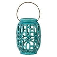 thumbnail image 1 of Urban Trends Collection: Ceramic Hand Lantern, Coated Finish, Black, 1 of 2