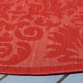thumbnail image 3 of Safavieh Courtyard Jessie Damask Indoor/Outdoor Area Rug, Red, 6'7" x 6'7" Round, 3 of 12