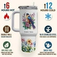 thumbnail image 4 of American Kestrel Lover Gift - 40oz Custom Tumbler with Handle, Straw & Lid - Cute Travel Mug for Bird Lover Women, Girls - Perfect Present for Christmas or Birthday, 4 of 6