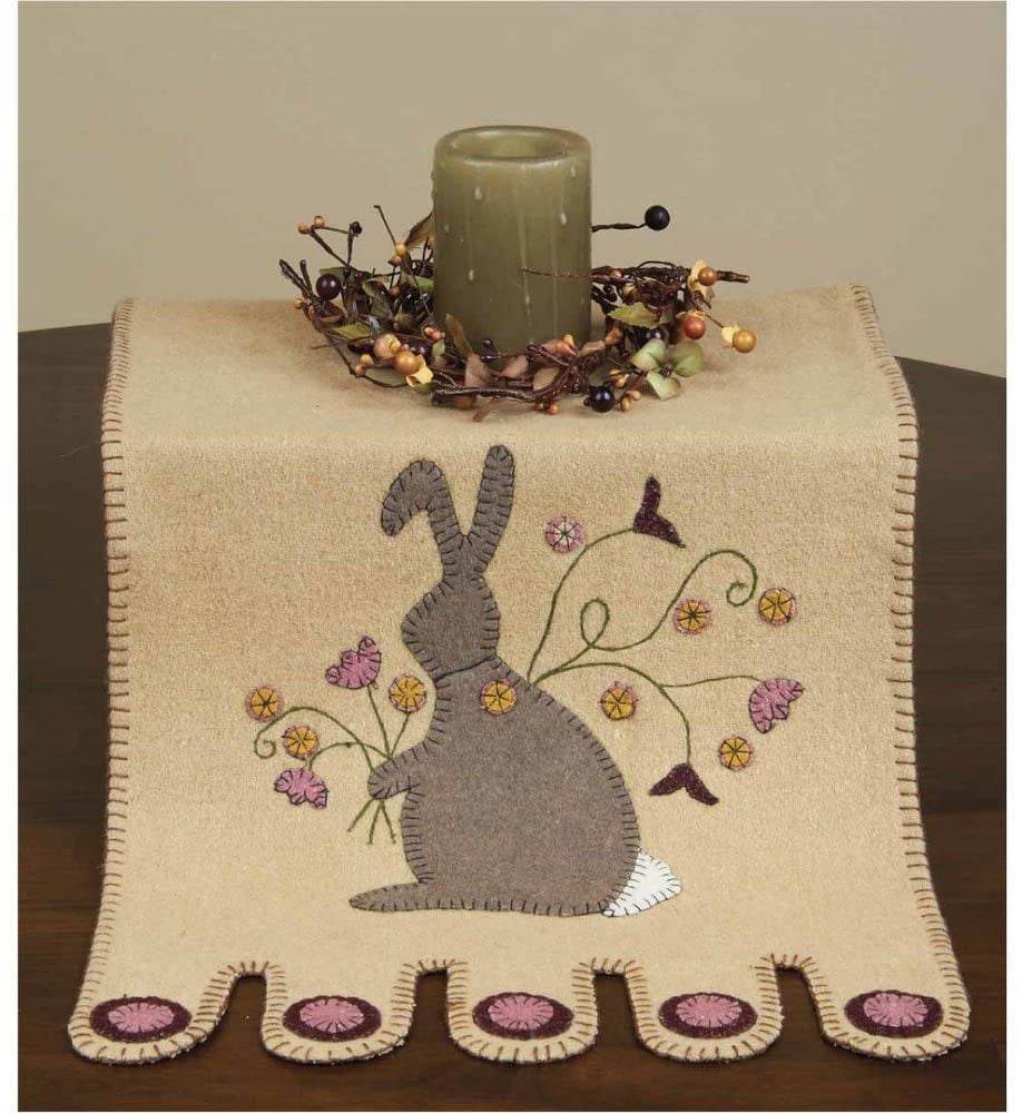 Home Collection by Raghu Bunny Nutmeg Table Runner, 18" x 18"