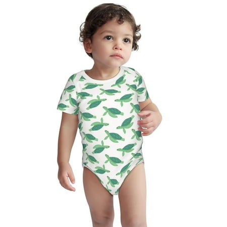 

Pofeuu Sea Turtle Print Baby Boys Short-Sleeve Bodysuit Just Born Unisex Baby Short Sleeve Bodysuits Undershirt-12 Months