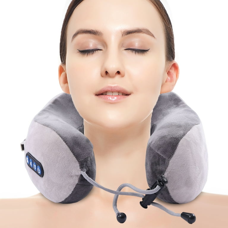 vibrating neck pillow walmart Massage Neck Pillows,Soft Neck Pillow for Sleeping,Memory Foam Neck Pillow  with USB Heating and Vibration Massage,Multi-purpose Neck Support Pillow