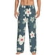 thumbnail image 1 of Balery Blue Flower Pantalones de pijama para hombre, pijama ultraligero, pantalón de descanso-Medium, 1 of 6