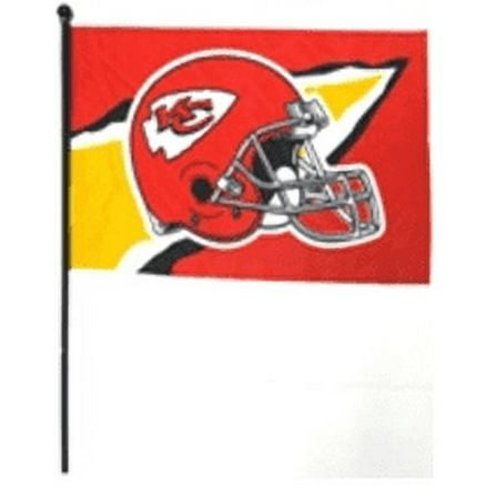NFL CHiefs (12"X18") Kansas City Heavy Duty Single Sided Flag