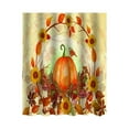 thumbnail image 2 of Fmbmuo Fall Shower Curtains for Bathroom Nylon,Spandex Orange Hookless Decorations， Traditional Floral Shower Curtain 1Pcs, 2 of 6