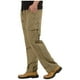 thumbnail image 5 of Pantalones cargo de longitud completa para hombre, deportivos, informales, con bolsillo, cordón y cremallera, color liso, cintura elástica, 5 of 8