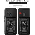 thumbnail image 2 of for Xiaomi Redmi 12C 4G Case with Slide Camera Cover for Men, Military Grade Drop Protective Phone Cover Case with Ring Kickstand for Xiaomi Redmi 12C 4G /Redmi 11A 4G SJ Blue, 2 of 10