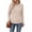 Apricot, variant on Ronuti Long Sleeve Shirts for Women Side Ruched Ribbed Knit Crewneck Fall Tops