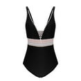 thumbnail image 5 of Abomasnow One Piece Swimsuit Women Tummy Control Ruch Bathing Suits Slimming Modest Color Block Swim Suits 2025 V Neck Swimwear, 5 of 5