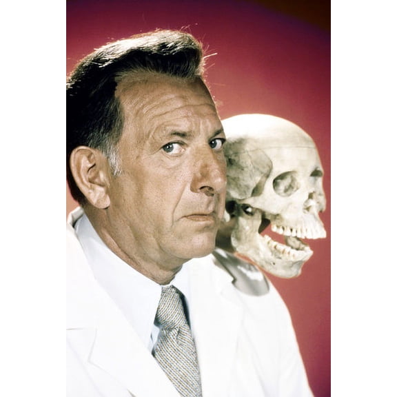 Quincy M.E. Jack Klugman With Skull 24x36 Poster