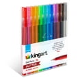 thumbnail image 6 of KINGART&reg; Glittering Colored Gel Pens, Scrapbook, Journals, or Drawing, Colored Glitter Ink, Medium Line , Set of 12 Unique Colors, 6 of 12