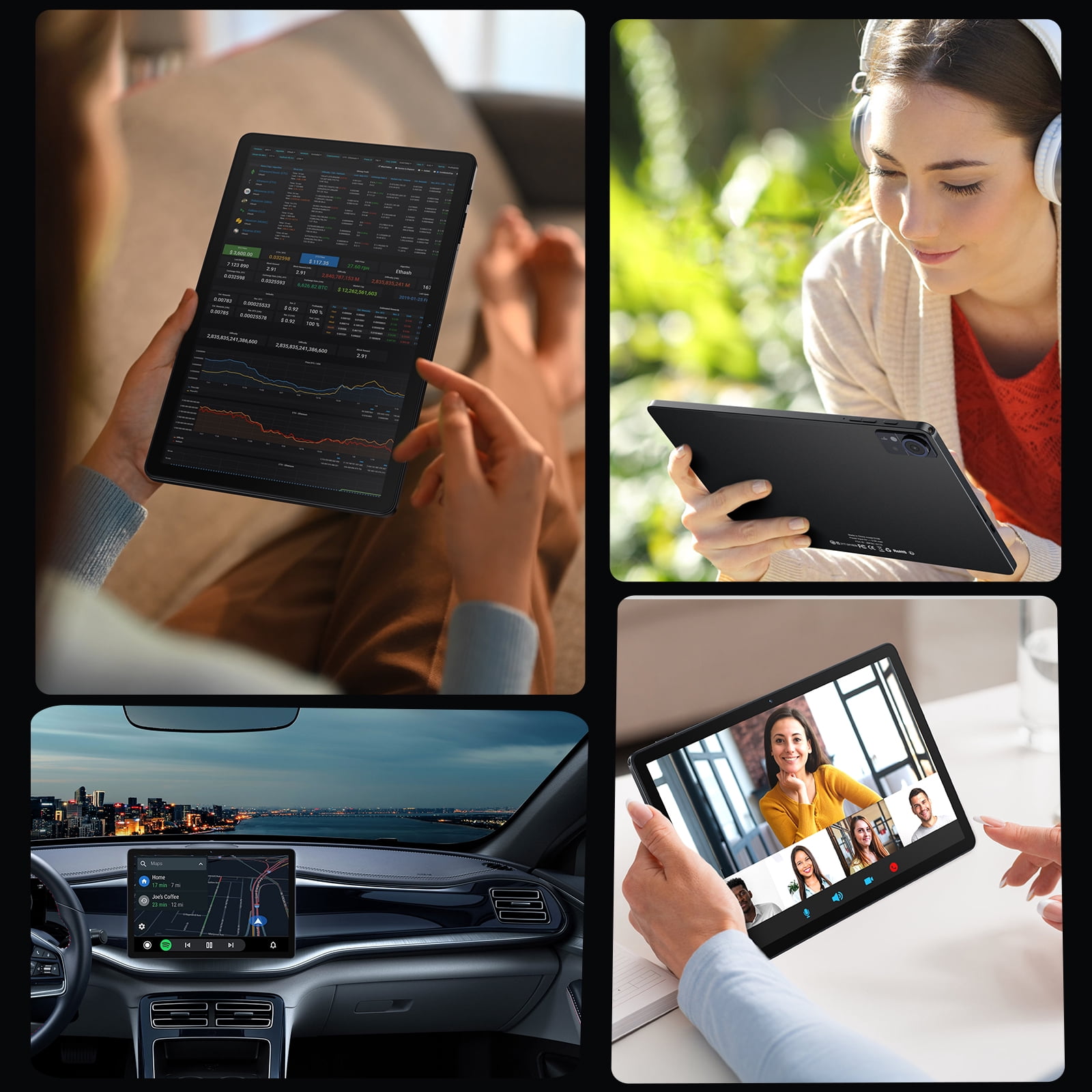 11 inch Android 15 Tablet, 128GB ROM 16GB RAM, 1TB Expand, 4G Lte Tablet with Keyboard, MTK8786 Octa-Core, 5G WiFi+Cellular, 13MP Dual Cameras, Gemini AI 2.0